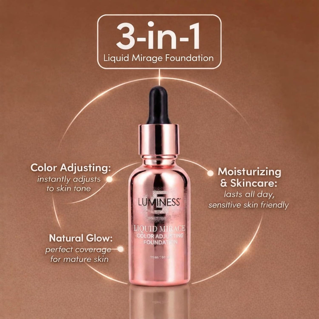 LUMINESS Liquid Mirage - Base de maquillaje que cambia de color par...