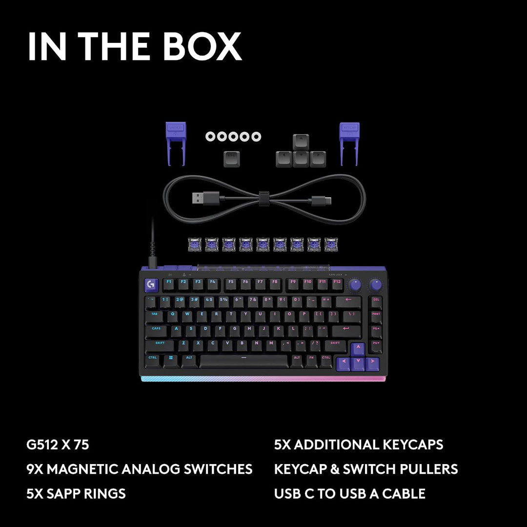 Logitech G 512 X 75 Dual SWAP, teclado analógico\/mecánico TMR inte...