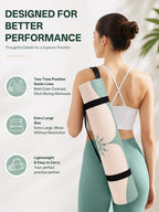 EaseUp Tapete de Yoga 73"x28"x0.4", 10 mm de grosor, Antideslizante para Entrenamiento, Pilates