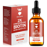 Aceite para el crecimiento de la barba, biotina de concentración 2X...