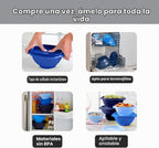Colección Heritage de Tupperware, nuevo juego de 10 piezas de recipientes para almacenamiento de alimentos en azul vintage, apto para lavavajillas y sin BPA (5 tazones, 5 tapas)