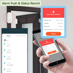 Sensor de puerta WiFi: sensor de ventana inalámbrico con alertas de aplicación, sensor de contacto inteligente Tuya para seguridad del hogar y automatización inteligente del hogar, no se requiere hub