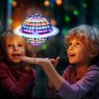Bola de orbe voladora (azul, 2026 actualizada) con luces deslumbrantes, spinner mágico flotante, dron boomerang genial, globo cósmico flotante, juguetes para niños, regalos para niños y niñas