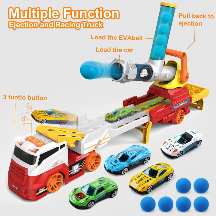 Dwi Dowellin Juguetes de Camiones para Niños, Juego de Coches Grand...