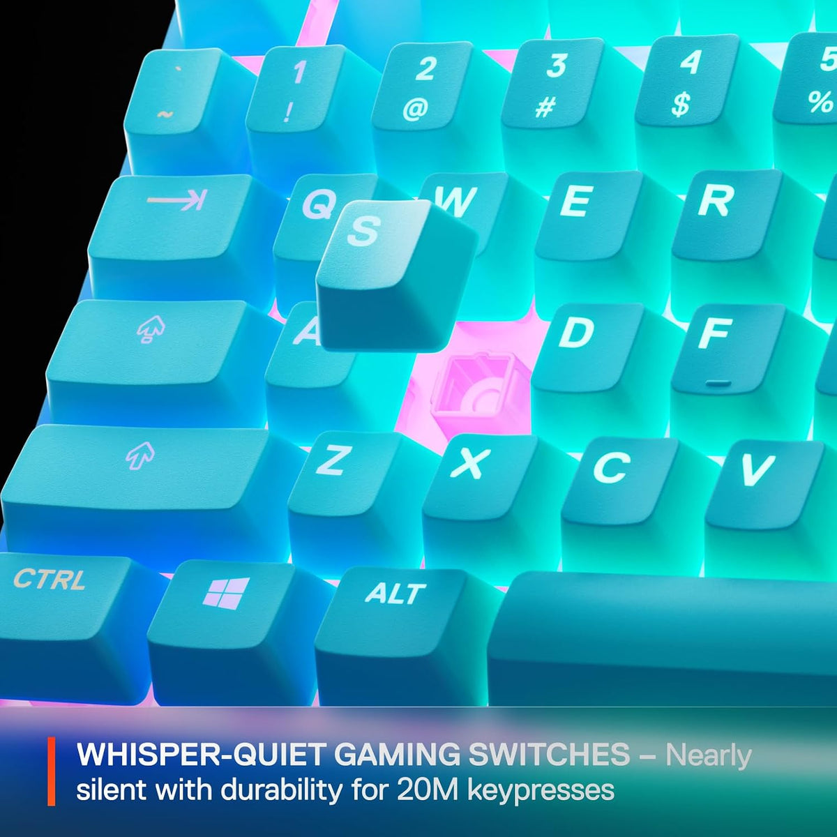 Teclado para juegos SteelSeries Apex 3 TKL Aqua RGB \u2014 Factor d...