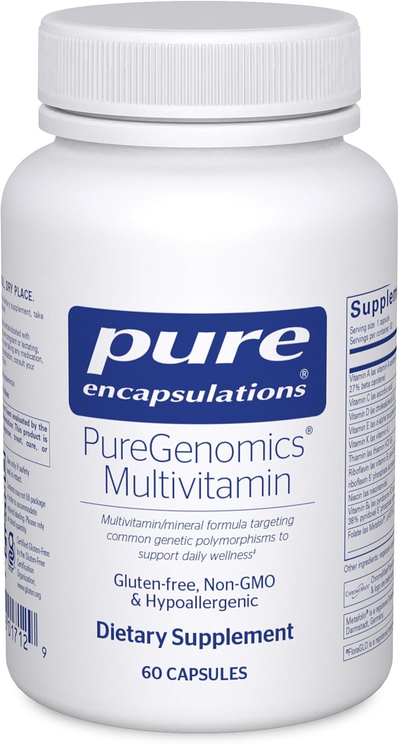 Pure Encapsulations PureGenomics Multivitamínico, 60 cápsulas, 60 unidades (1 paquete)
