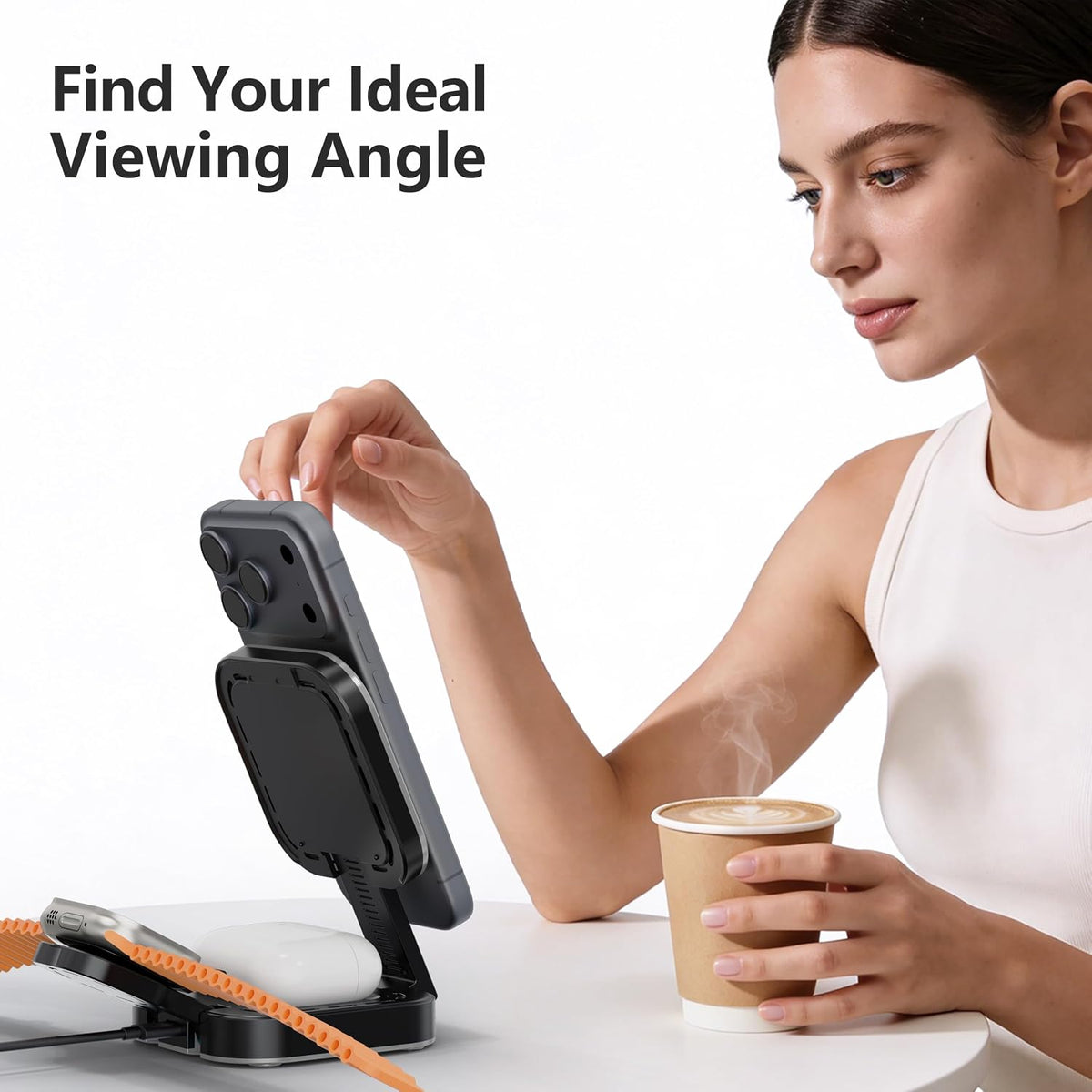 Mini estación de carga plegable 3 en 1 para dispositivos Apple, soporte de cargador inalámbrico para Magsafe para iPhone 17/Air/16/15/14/13/12, serie Apple Watch, AirPods pro/2/3/4, regalos para