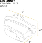 Carhartt Bolsa Bandolera Clásica Ajustable, Duradera, Riñonera Resistente al Agua de 600 Deniers