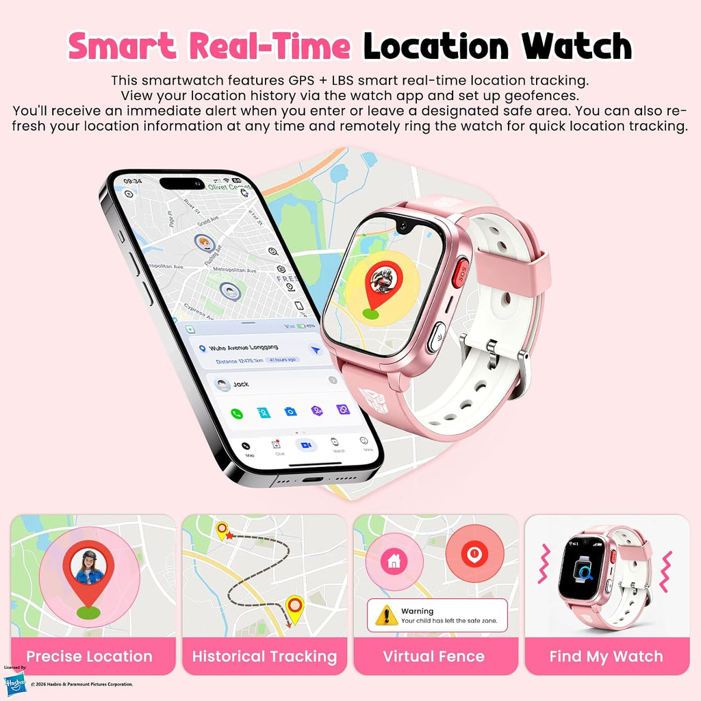 Reloj inteligente para niños, reloj inteligente con GPS 4G para niños y