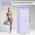 Tapete de yoga extra ancho de 72 x 32 pulgadas, tapete de ejercicio antideslizante de TPE para entrenamiento en casa, tapete de yoga grande de alta densidad de 0.236 pulgadas para hombres y