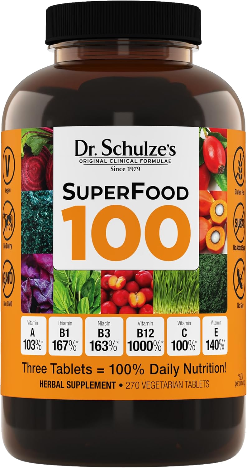 Dr. Schulze's SuperFood 100 - Suplemento de superalimento diari...