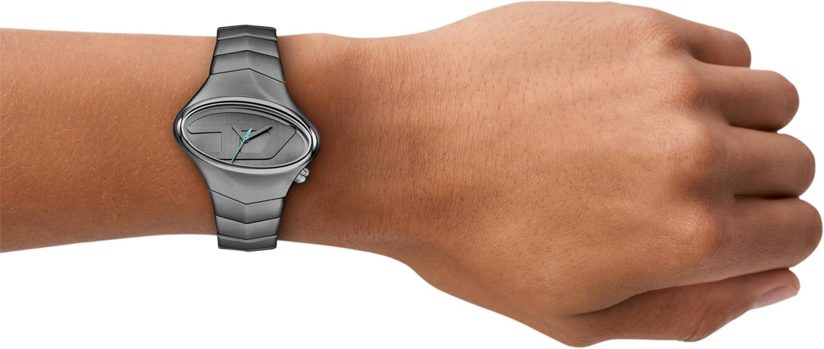 Reloj Diesel para hombre D-Rush de tres agujas en acero inoxidable color gunmetal (Modelo: DZ2229)