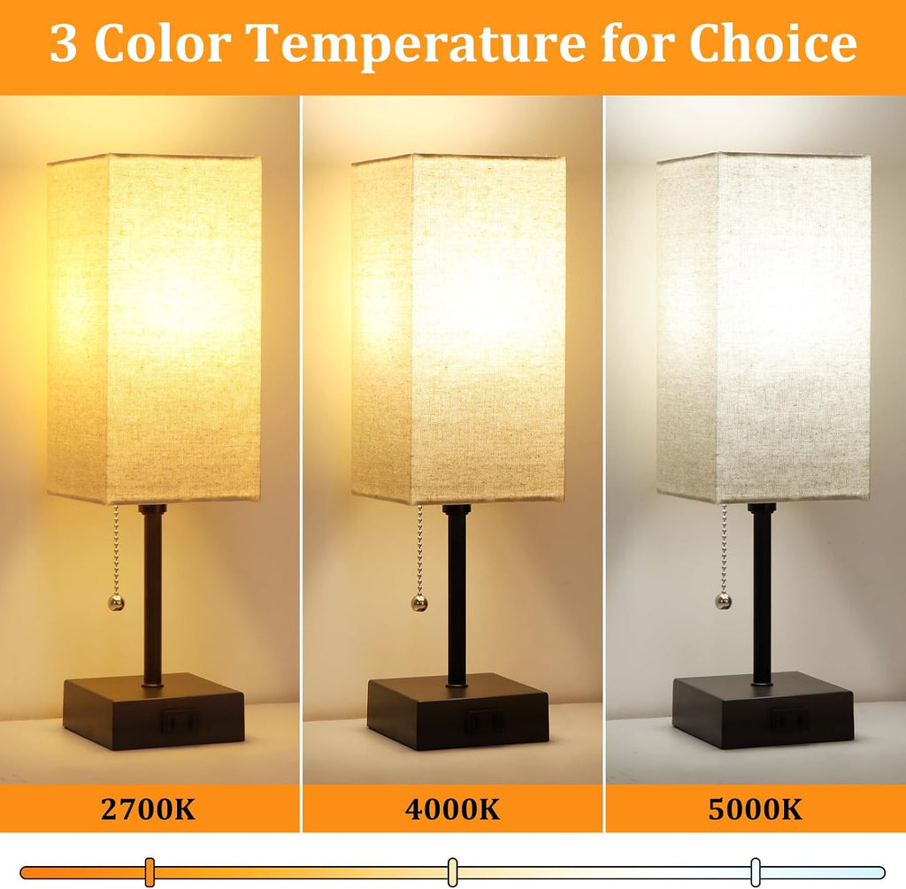 Lámpara Lámpara de mesita de noche de 15 '' para dormitorio Pequeñas lámparas de luz de noche para mesita de noche