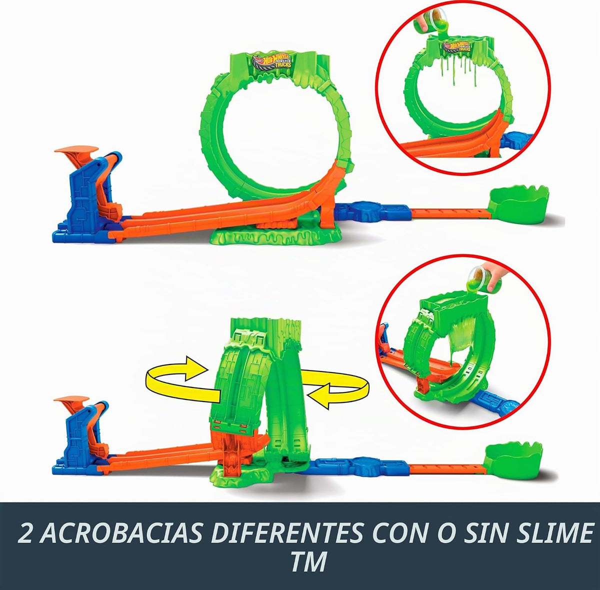 Hot Wheels Monster Trucks Mutant Chaos, Chaos Loop Challenge Playset