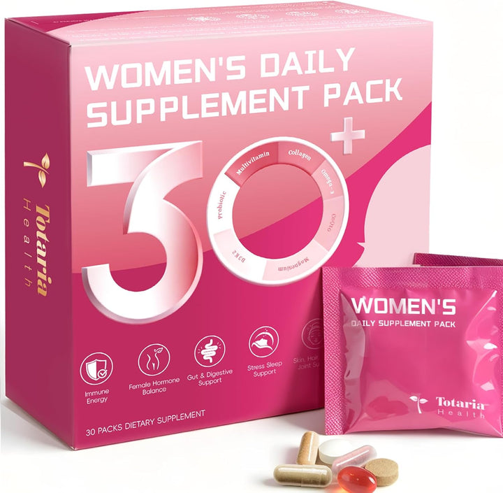 Totaria Multivitamínico para mujeres con vitamina A, B, C, D3, E, K...