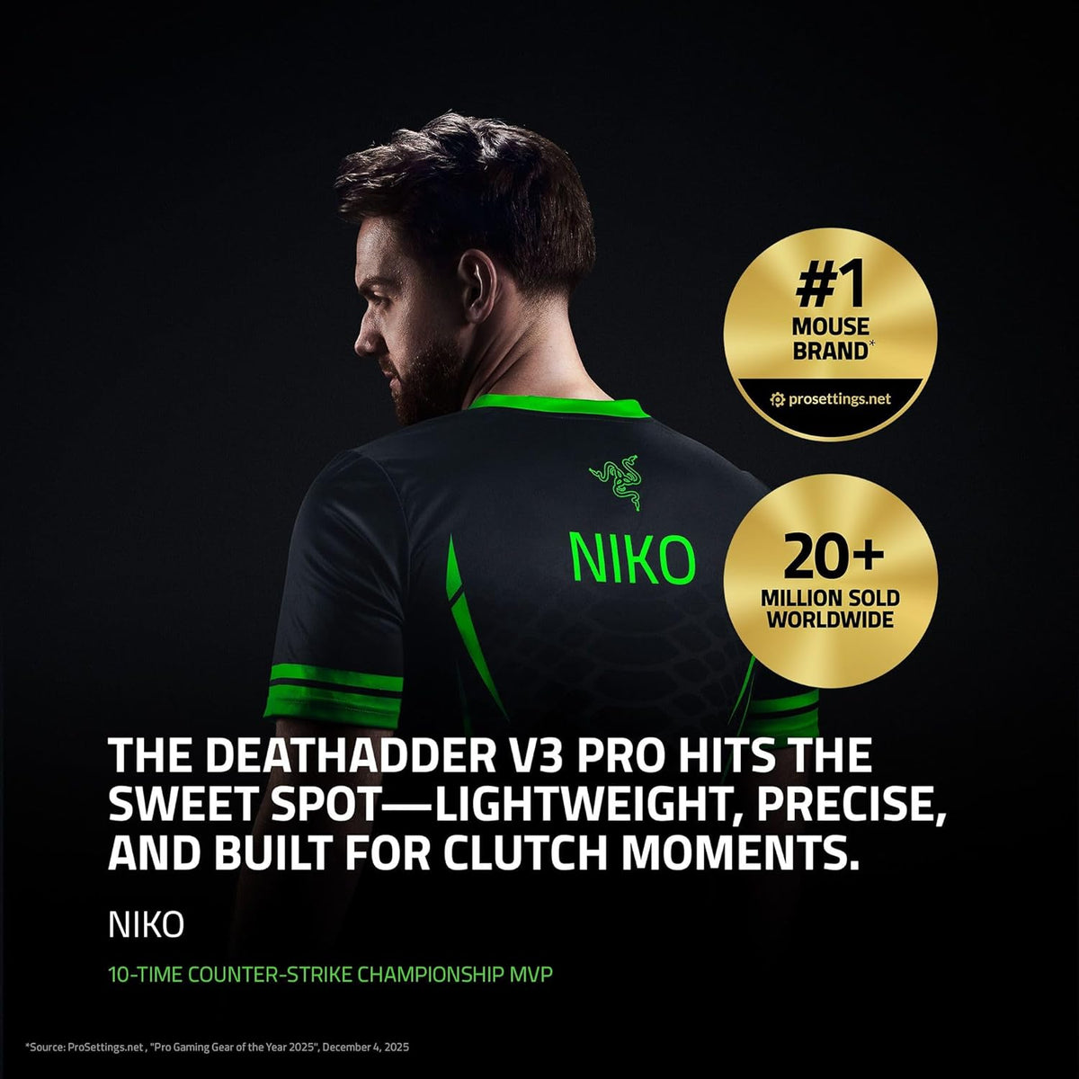 Razer DeathAdder V3 Pro ratón inalámbrico para juegos + dongle inal...