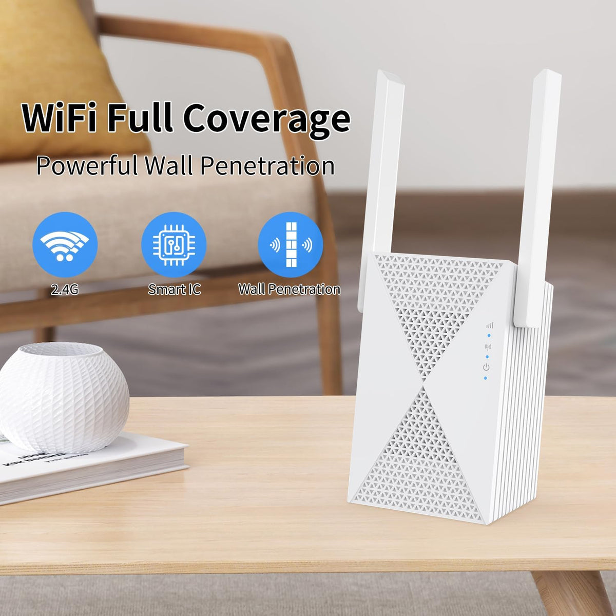 Extensor de Señal WiFi Más Rápido - Cobertura de Hasta