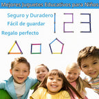 Juego de 155 bloques de construcción magnéticos, varillas magnéticas de 2.3 pulgadas y bolas no magnéticas, juguete de construcción STEM 3D para niños adultos, cumpleaños educativo de padres e