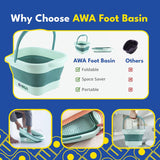 Bañera de remojo de pies para remojar los pies, bañera plegable par...