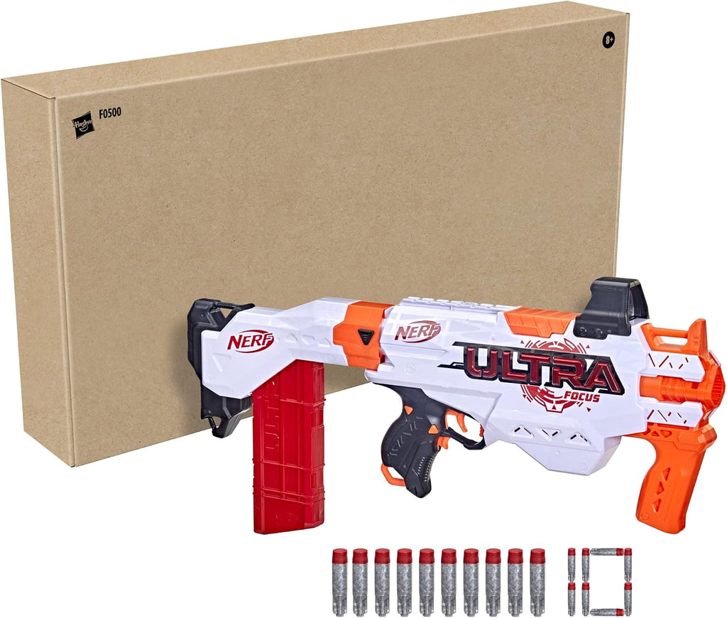 Nerf Lanzador motorizado Ultra Focus, clip de 10 dardos (exclusivo de Amazon)