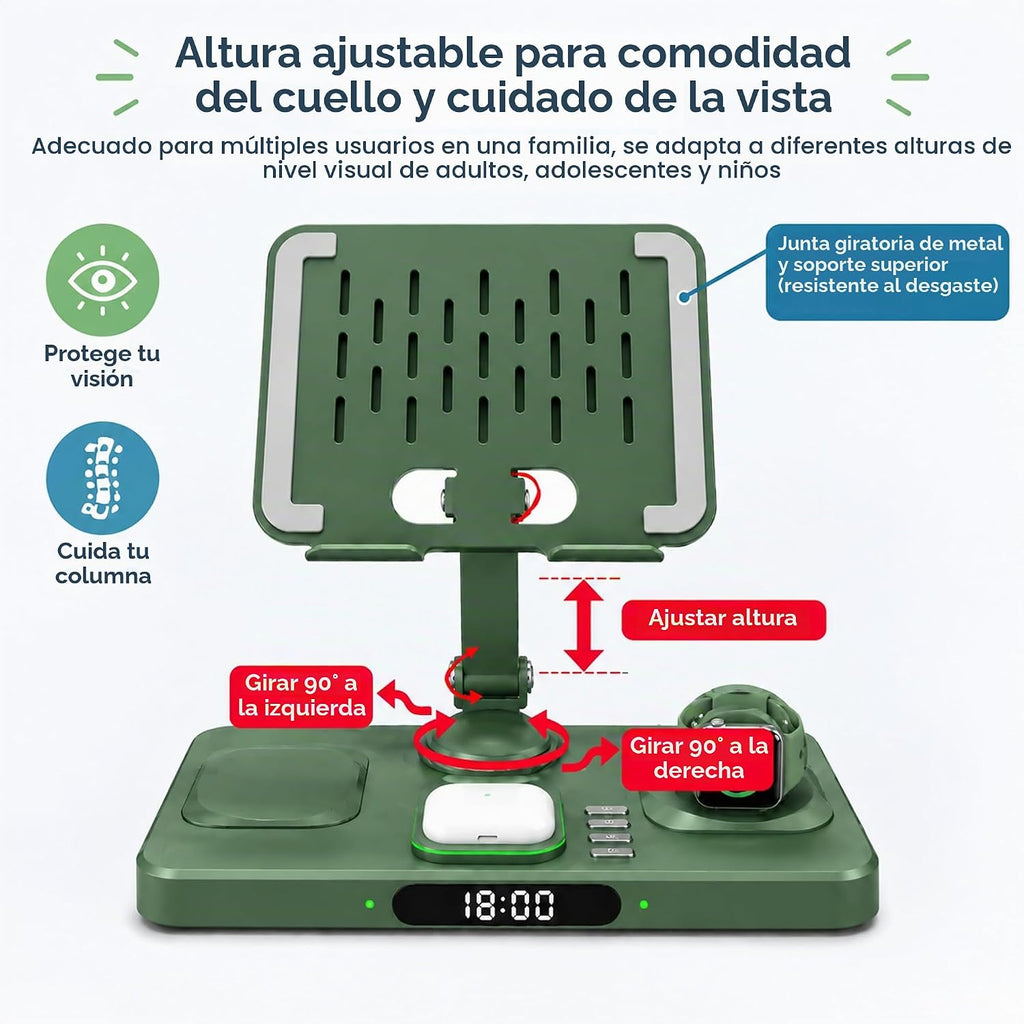 Estación de carga inalámbrica para dispositivos Apple, solo para carga de