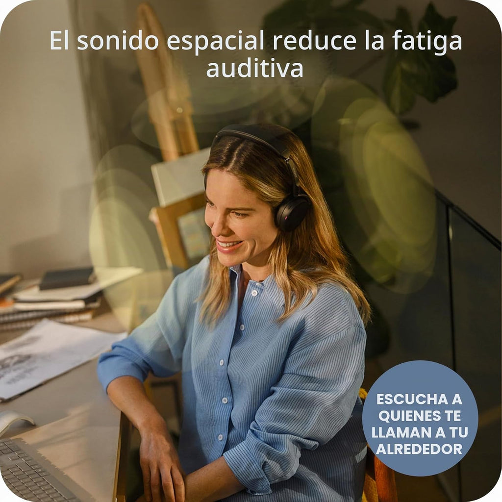 Jabra Evolve3 65 Flex - Auriculares inalámbricos Bluetooth con micrófono