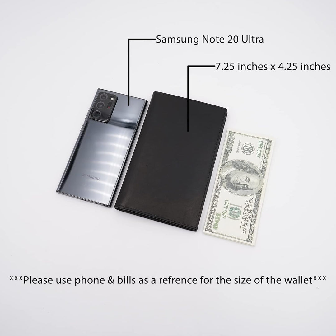 ag wallets Cartera larga de cuero genuino para hombre ID 19 de segu...