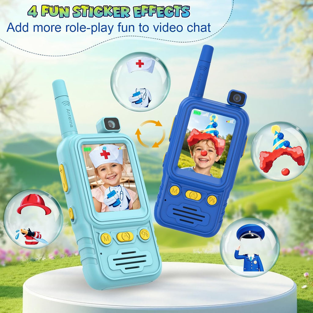 Video Walkie Talkies para Niños 2-Pack: Video Intercom Toys para Niños de 4-10 Años
