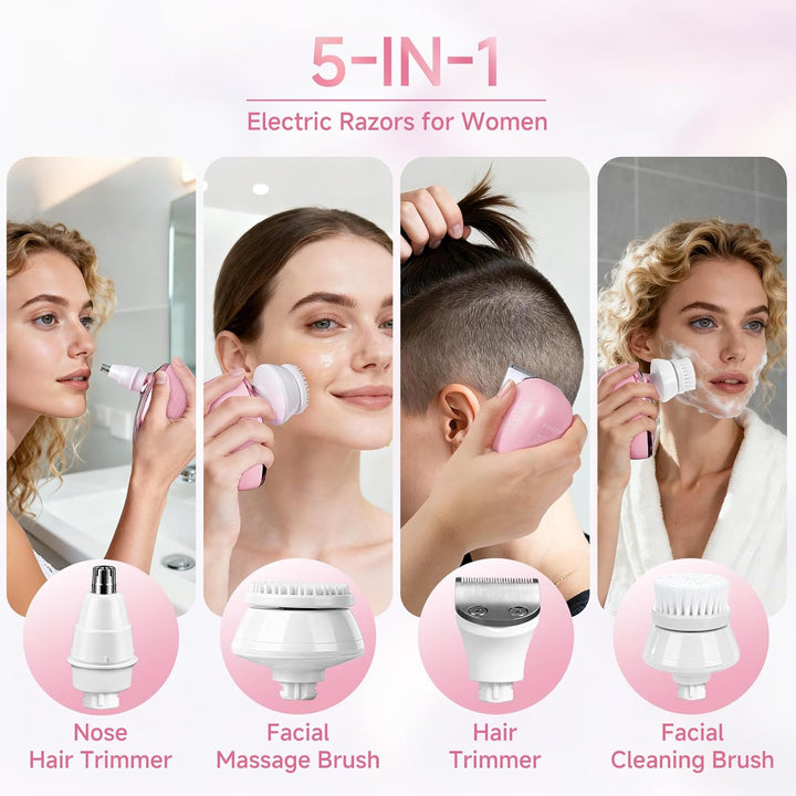 Maquinillas de afeitar eléctricas para piernas de mujer, afeitadora...