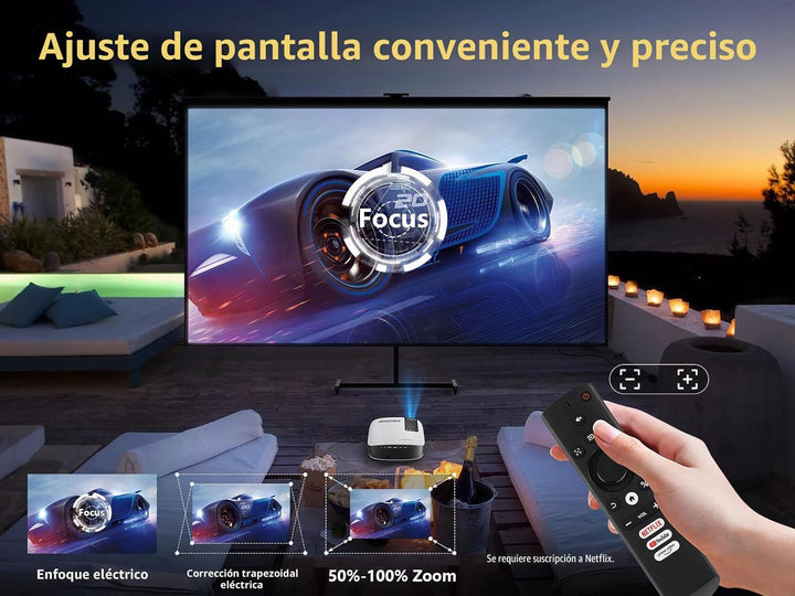 GooDee Proyector Inteligente 4K con WiFi 5G y Bluetooth, Aplicacion...