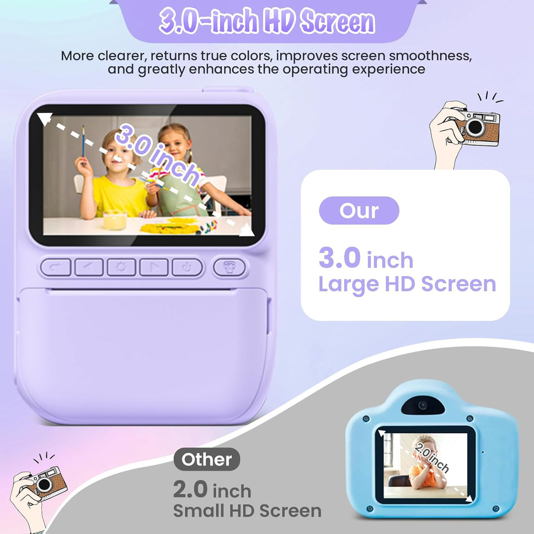 Cámara de impresión instantánea para niños, cámara HD de 32MP de 3....