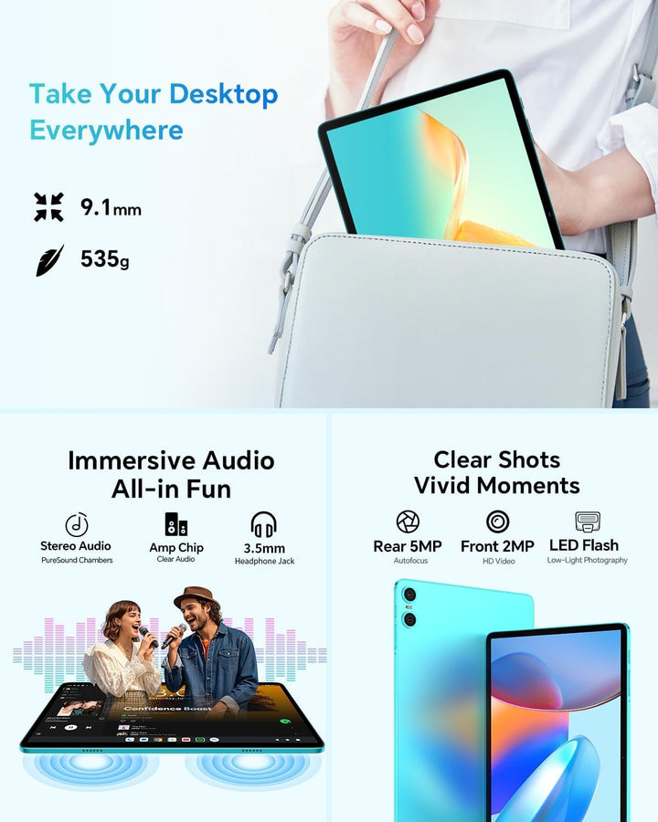 TECLAST Tablet Android 2026 de 10 pulgadas, P33Case Android 15 Tabl...