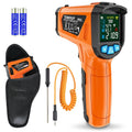 Pistola de termómetro infrarrojo, termómetro láser digital sin contacto, pistola de temperatura con LCD a color para cocinar, HVAC, reparaciones domésticas, medición de humedad