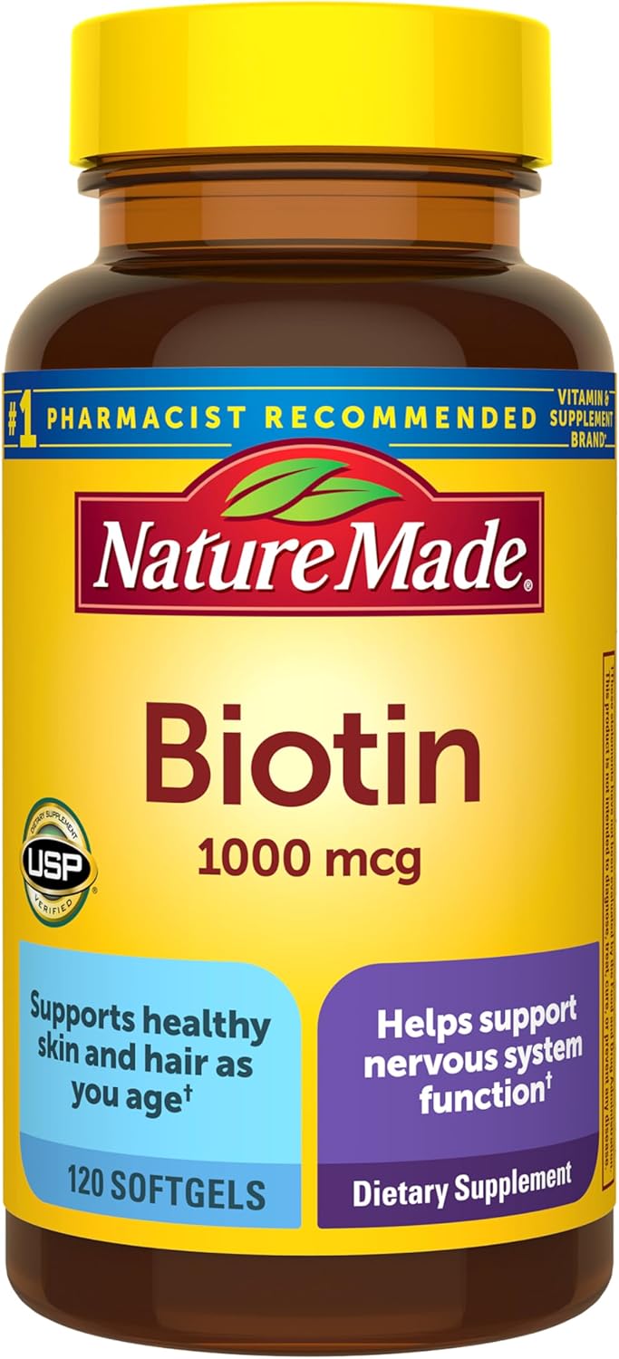 Nature Made - Biotina una por día (vitamina B7) 1000 mcg. Cápsulas...