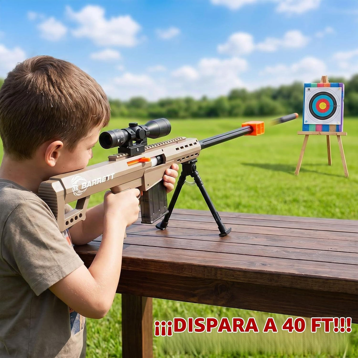 Rifle de francotirador de juguete de bala suave, proyectil de espuma para expulsar pistolas de espuma realistas, dardos falsos para patio trasero, juego de disparos al aire libre para niños