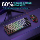 BlueFinger Combo de teclado y mouse mecánicos para juegos 60% \u201...