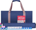 Juego de Mahjong Americano GUSTARIA, 166 Azulejos Blancos Premium, 4 Estantes/Empujadores de Color Todo-en-Uno, Juego de Mahjong Completo con Bolsa de Transporte Azul