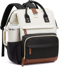 LOVEVOOK - Mochila para computadora portátil para mujeres, mochila de 15.6 pulgadas con gran capacidad para trabajo y negocios, bolsa impermeable para enfermeras, mochila para la universidad y la