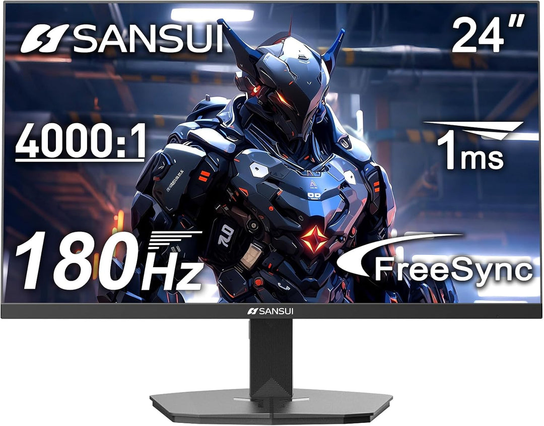 SANSUI Monitor de juegos de 24 pulgadas 180Hz, puertos DP 1.4 y HDM...