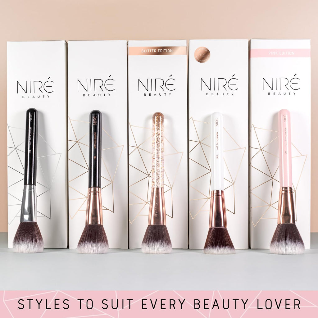 Niré Beauty 15 Piezas Pinceles de Maquillaje Rosa Galardonados