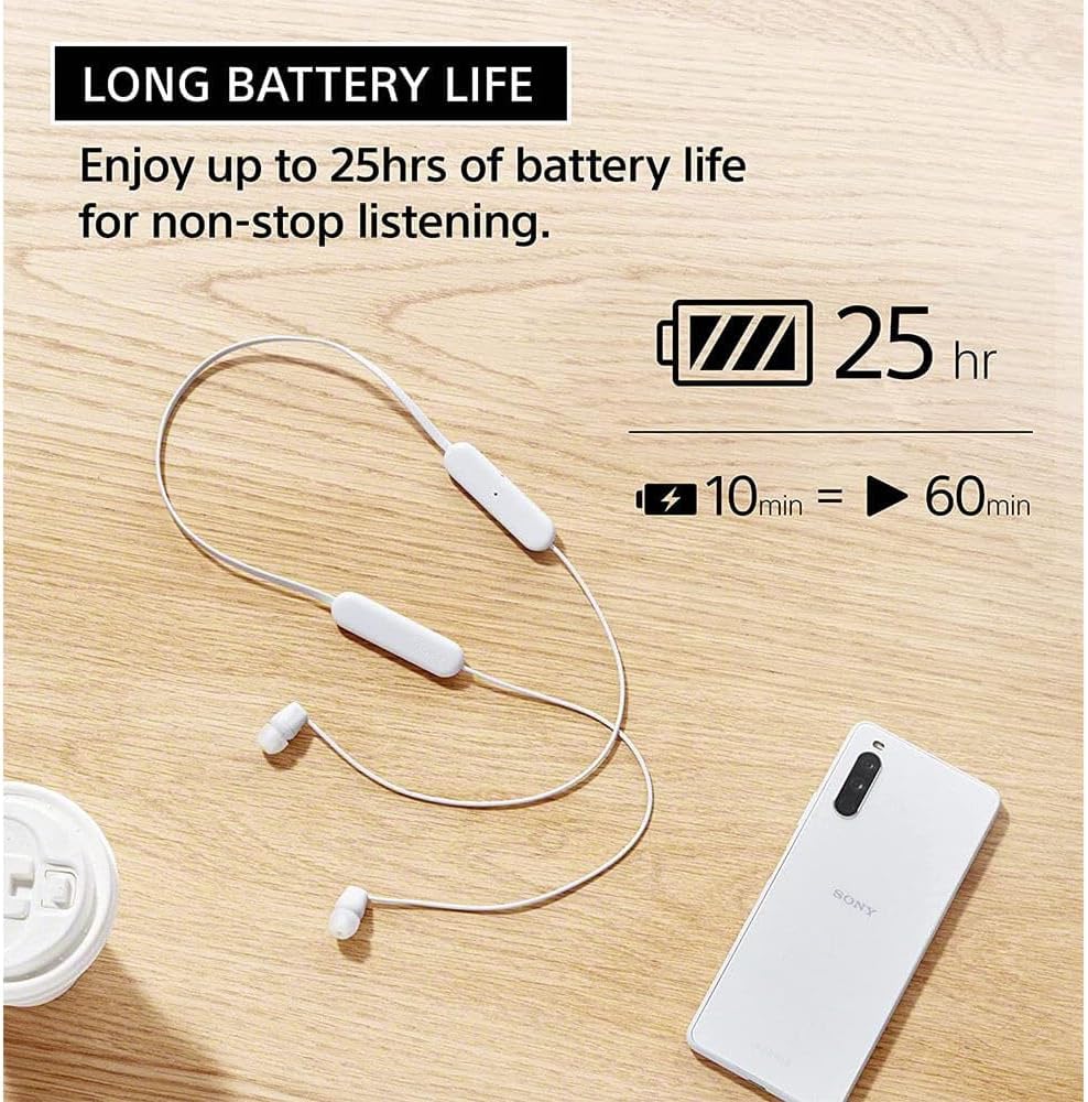 Sony WI-C100 Auriculares inalámbricos con Bluetooth con micrófono i...