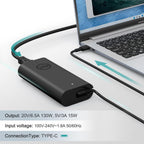 Cargador USB C para portátil de 130 W compatible con Dell XPS 15 17 9575, Precision Chrger 5750 5570 5530 5550 3560 3551 3550, cargador Latitude 5420 5510 7210 7310 7410 9410 9410 9410 0 951 0 - Cable