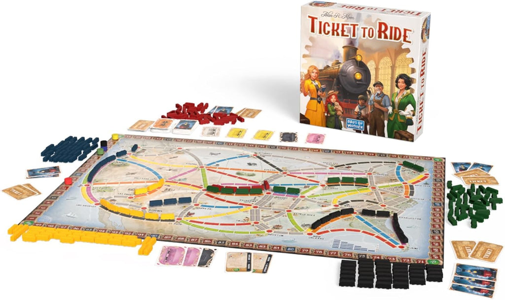 Juego de mesa Ticket to Ride de Asmodee (Actualización 2025) - Una aventura ferroviaria a través del país para amigos y familia, juego de estrategia para niños y adultos, a partir de 8 años, 2-5