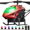 SYMA Helicóptero RC para niños, luces LED de 7 colores, 40 minutos de tiempo de vuelo, rojo