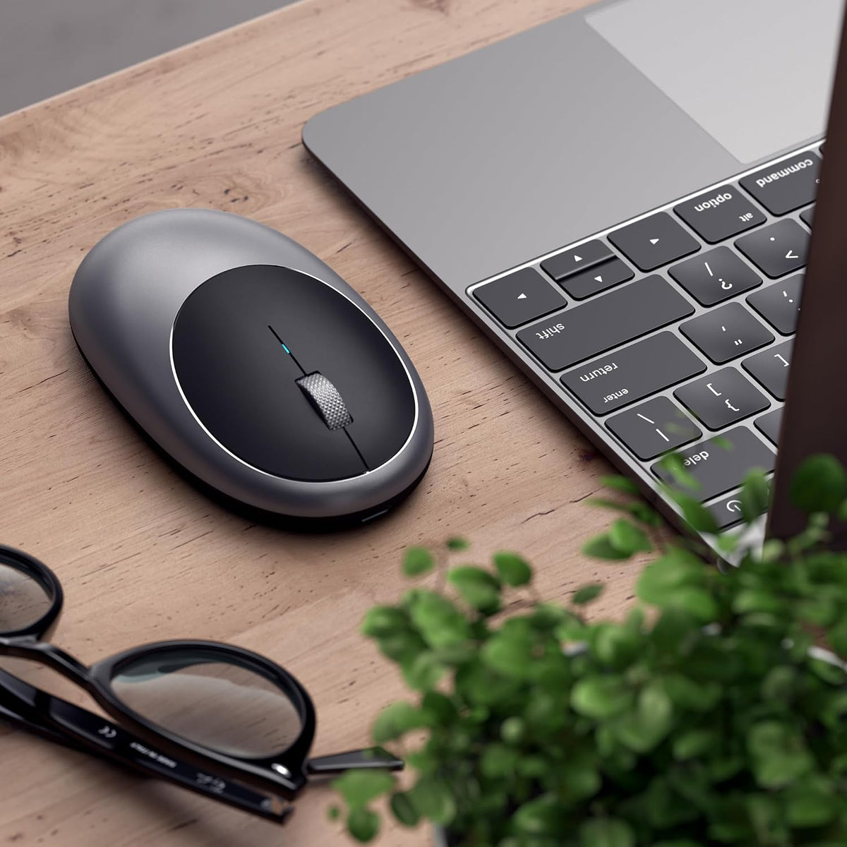 Ratón inalámbrico Bluetooth Satechi M1, recargable USB-C, compacto...