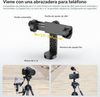 ULANZI Ombra Xiang Ⅱ - Trípode de video para cámara con cabezal fluido, trípode de viaje de 61.5 pulgadas con placa de liberación rápida de Arca giratoria de 360°, soporte portátil para cámara de teléfono, vlogging, grabación de video con bolsa de