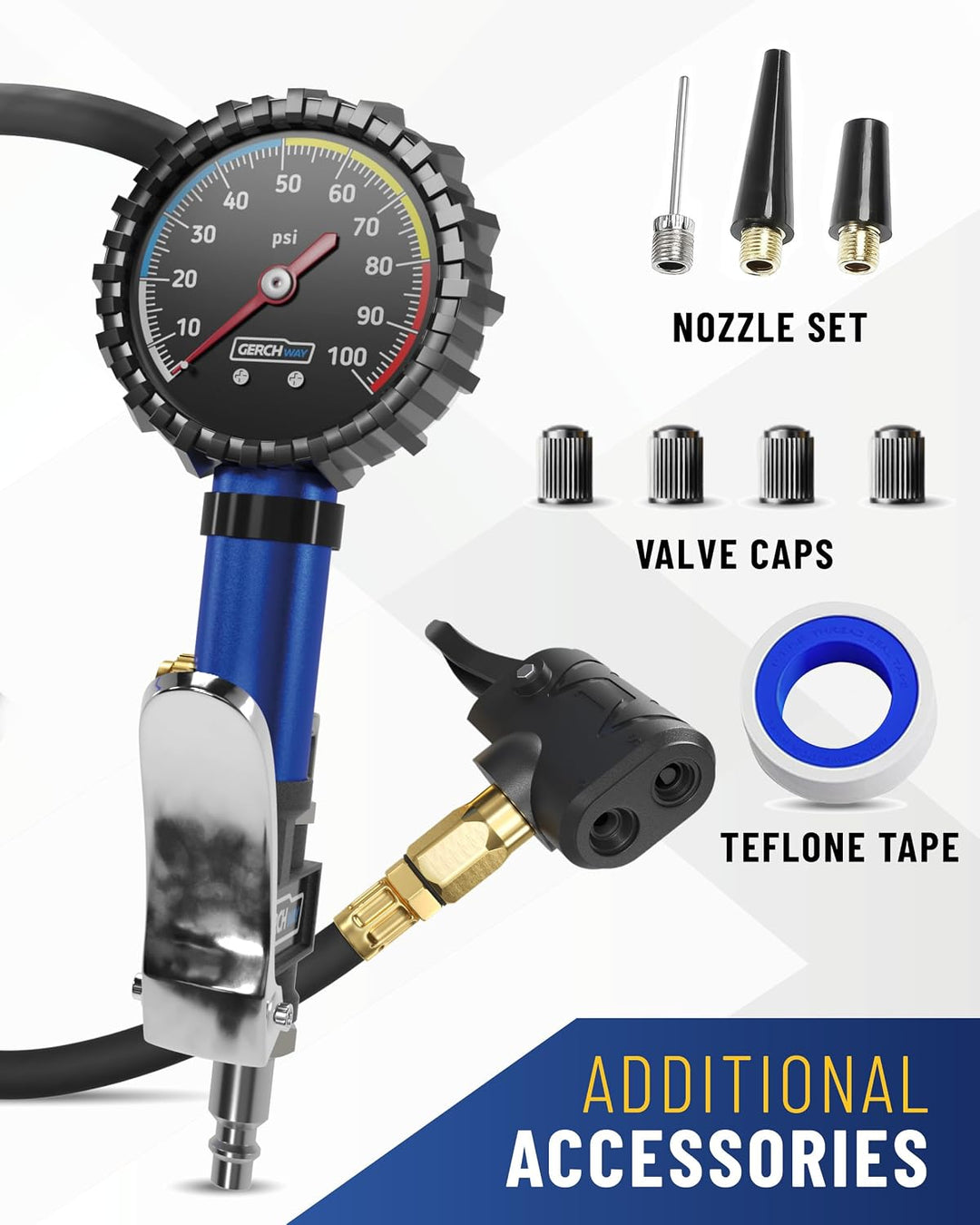 Adaptador de Válvula Presta para Bomba con Pinza de Aire Desmontabl...