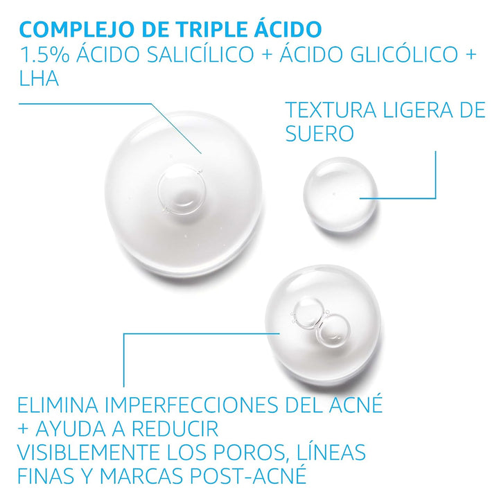 La Roche-Posay Effaclar - Suero de ácido salicílico al 1,5%, tratam...