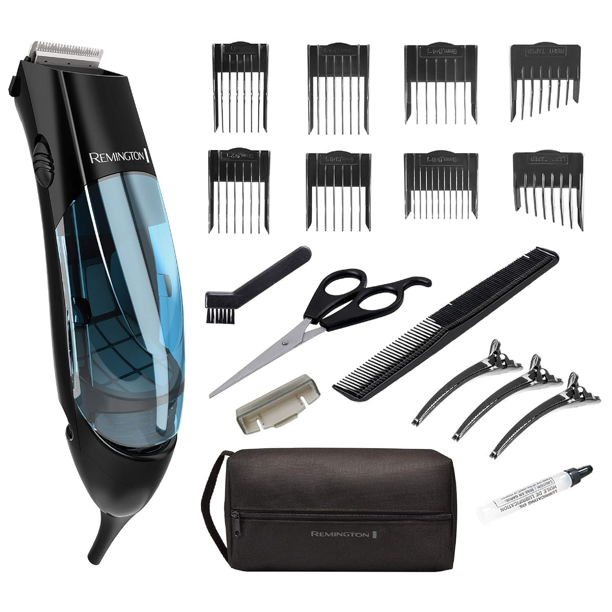 Remington Cortapelos al vacío para hombres, kit de corte de pelo de 18