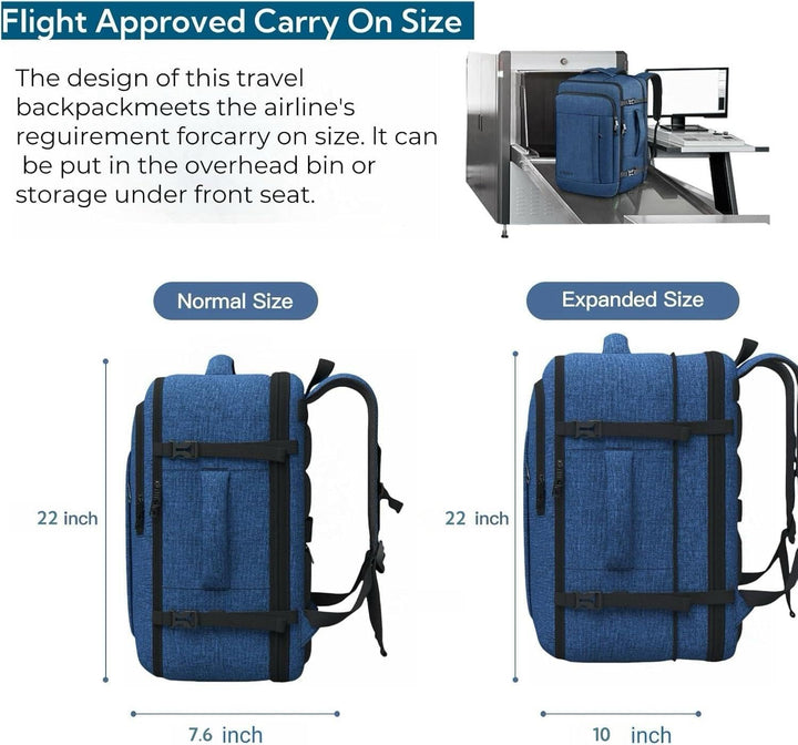 Mochila de viaje extra grande de 55L para hombres y mujeres, 60L ex...